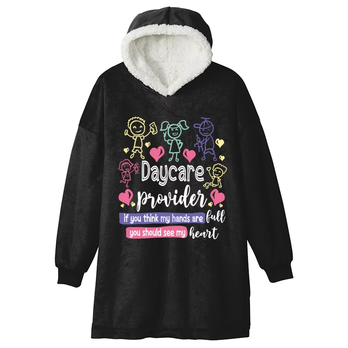 Daycare Teacher Childcare Daycare Provider Hooded Wearable Blanket