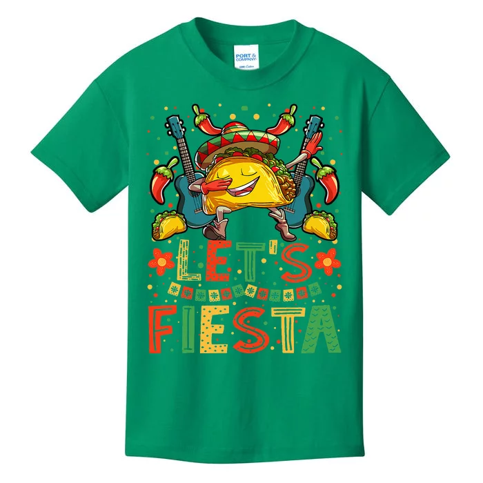 Dabbing Taco Cinco de Mayo Mexican Fiesta Kids T-Shirt