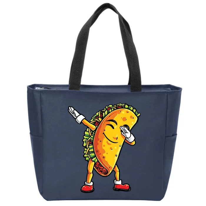 Dabbing Taco Cinco De Mayo Funny Mexican Dab Zip Tote Bag