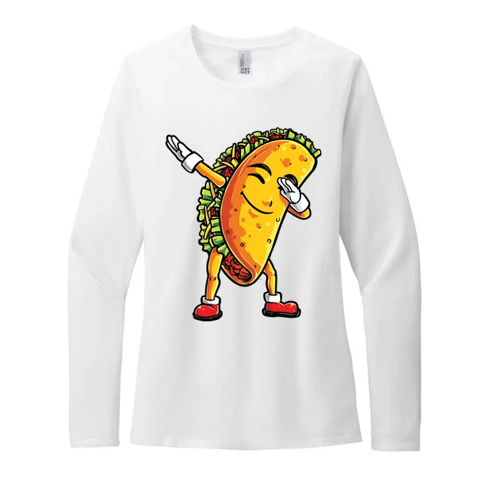 Dabbing Taco Cinco De Mayo Funny Mexican Dab Womens CVC Long Sleeve Shirt