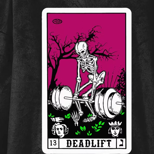 death tarot card funny gym deadlifts workout gymmer Hooded Wearable Blanket