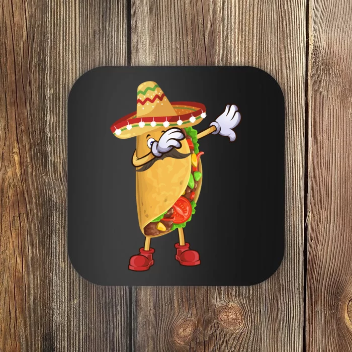 Dabbing Taco Cinco De Mayo Celebration Coaster