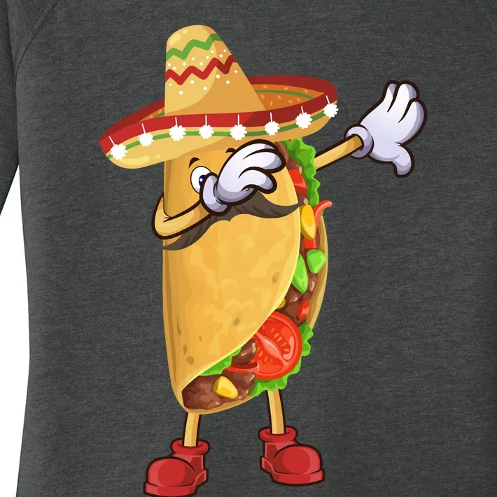 Dabbing Taco Cinco De Mayo Celebration Women's Perfect Tri Tunic Long Sleeve Shirt