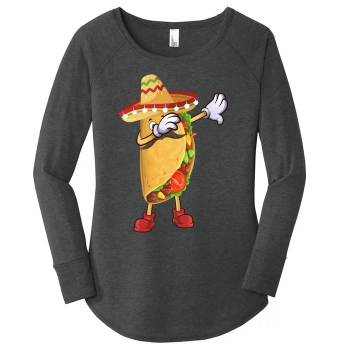 Dabbing Taco Cinco De Mayo Celebration Women's Perfect Tri Tunic Long Sleeve Shirt