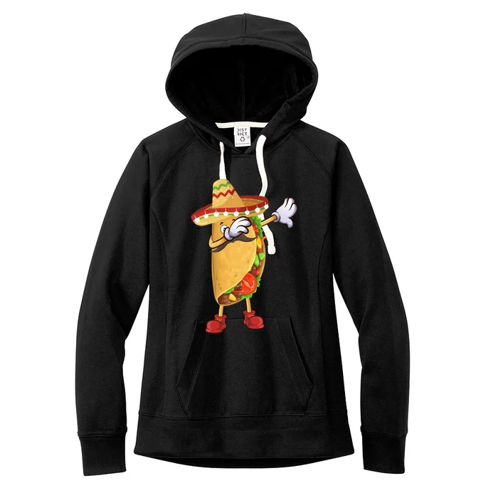 Dabbing Taco Cinco De Mayo Celebration Women's Fleece Hoodie