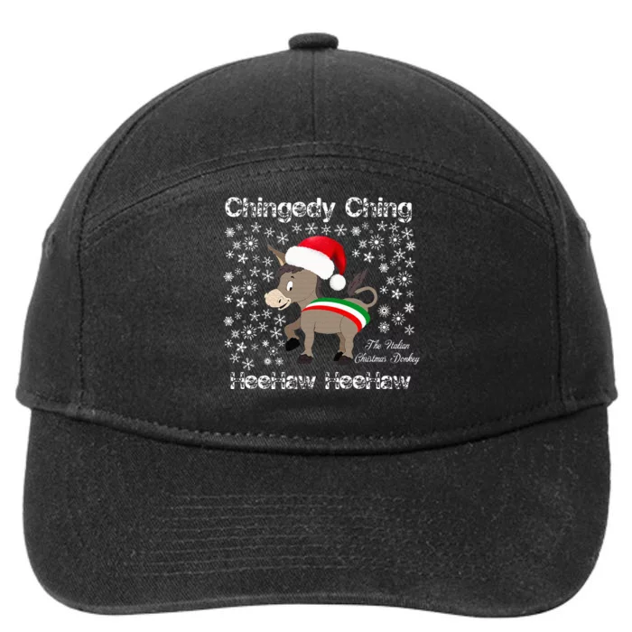 Dominick The Christmas Donkey Italian Christmas Donkey 7-Panel Snapback Hat