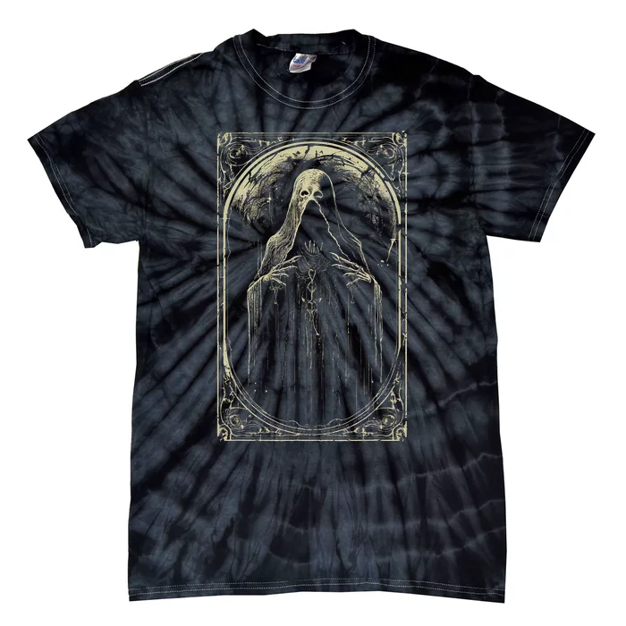 Death Tarot Card Halloween Tie-Dye T-Shirt