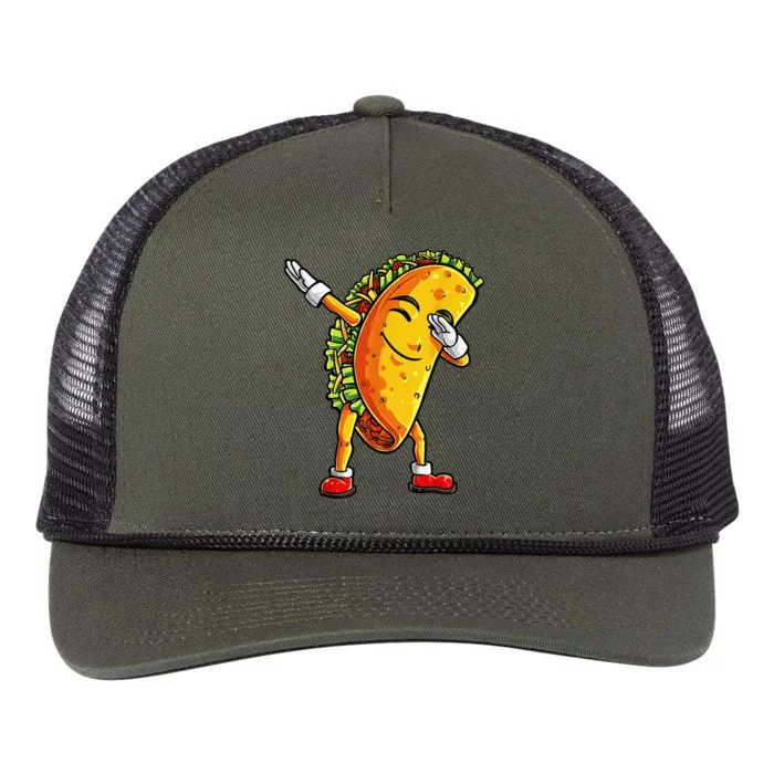 Dabbing Taco Cinco de Mayo Funny Dab Dance Mexican Retro Rope Trucker Hat Cap