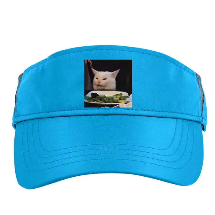 Dinner Table Cat Meme Funny Internet Yelling Confused Gift Adult Drive Performance Visor