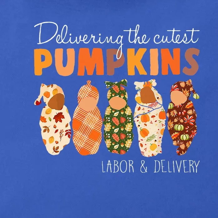 Delivering The Cutest Pumpkins Labor & Delivery Nurse Fall Zip Tote Bag