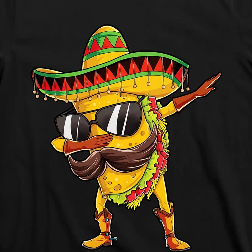 Dabbing Taco Cinco De Mayo Mexican Food Sombrero T-Shirt