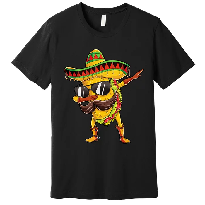 Dabbing Taco Cinco De Mayo Mexican Food Sombrero Premium T-Shirt