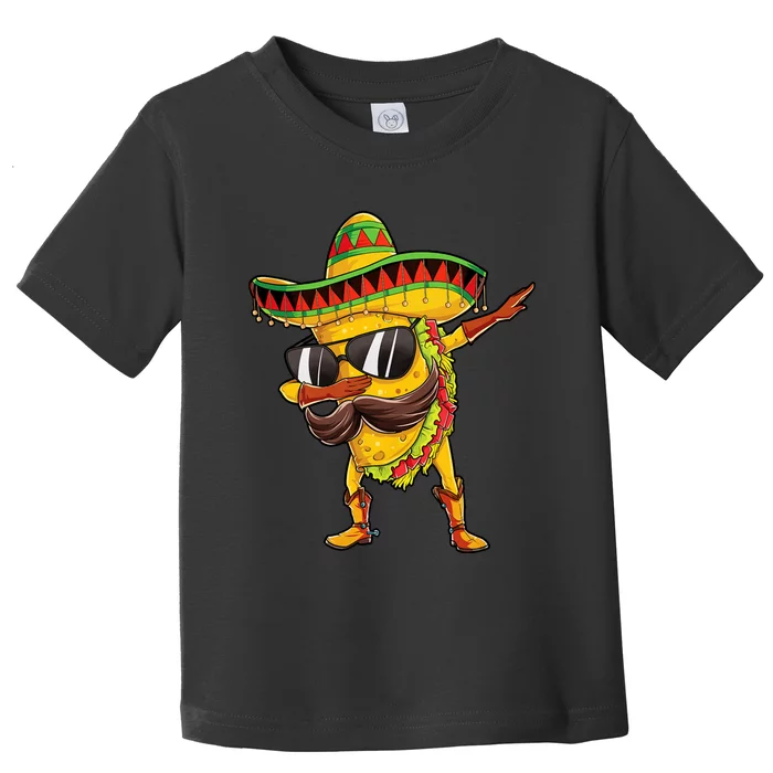 Dabbing Taco Cinco De Mayo Mexican Food Sombrero Toddler T-Shirt