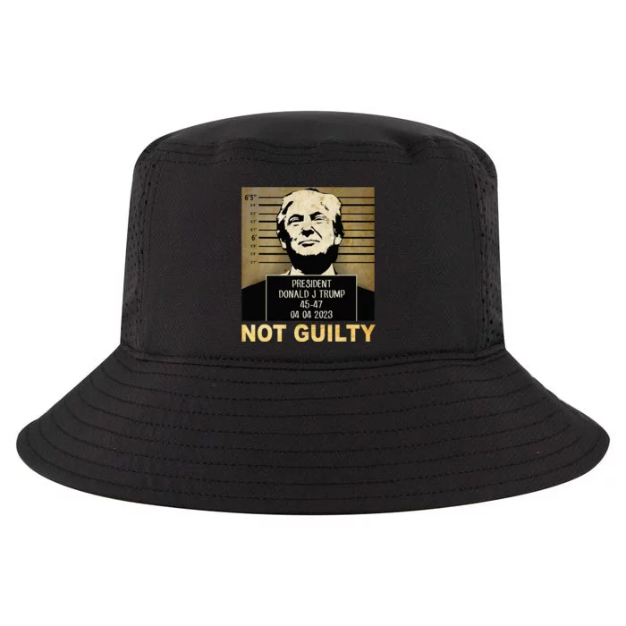 Donal Trump campaig releases mugshot Not Guilty Cool Comfort Performance Bucket Hat