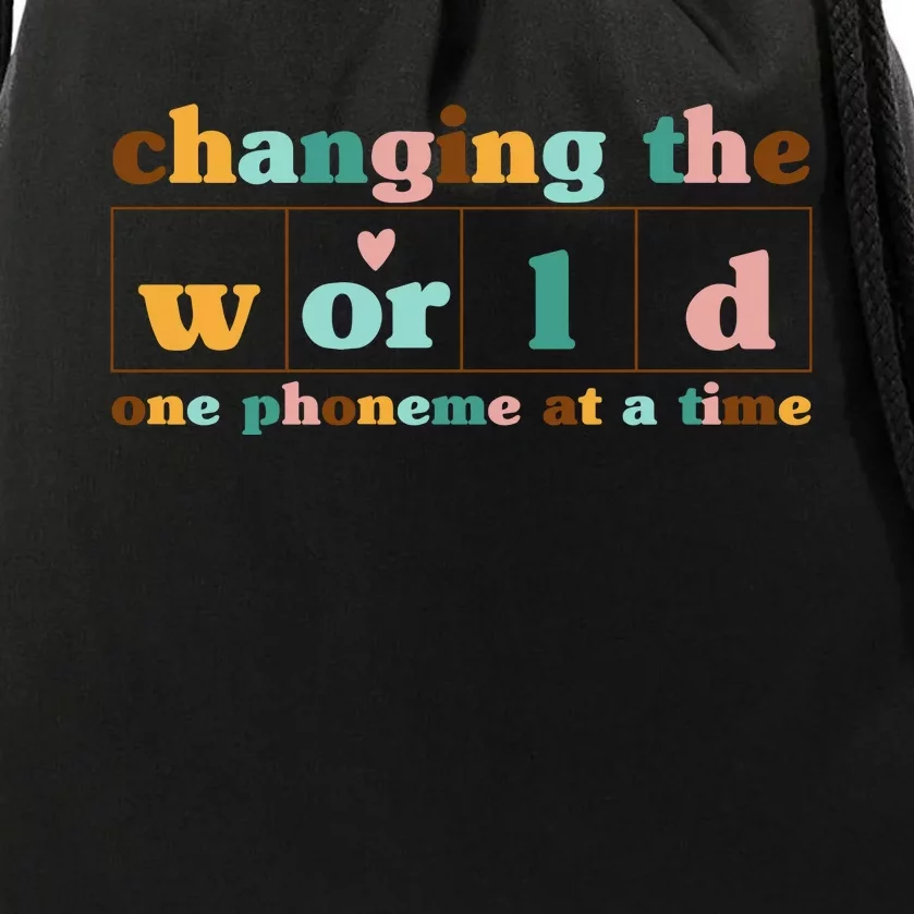 Dyslexia Teacher Changing The World One Phoneme At A Time Drawstring Bag