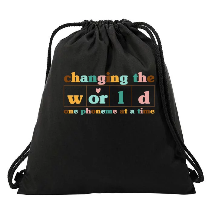 Dyslexia Teacher Changing The World One Phoneme At A Time Drawstring Bag