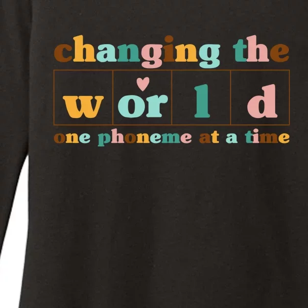 Dyslexia Teacher Changing The World One Phoneme At A Time Womens CVC Long Sleeve Shirt