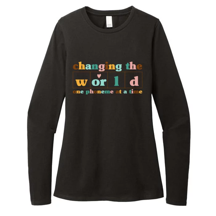 Dyslexia Teacher Changing The World One Phoneme At A Time Womens CVC Long Sleeve Shirt