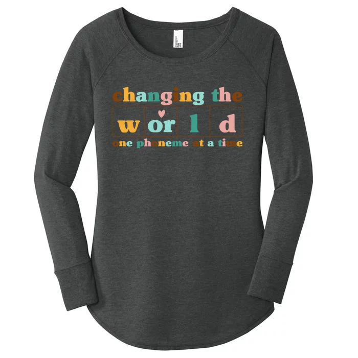 Dyslexia Teacher Changing The World One Phoneme At A Time Women's Perfect Tri Tunic Long Sleeve Shirt