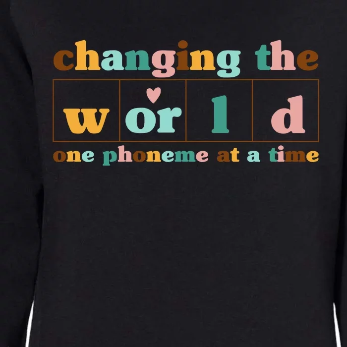 Dyslexia Teacher Changing The World One Phoneme At A Time Womens California Wash Sweatshirt