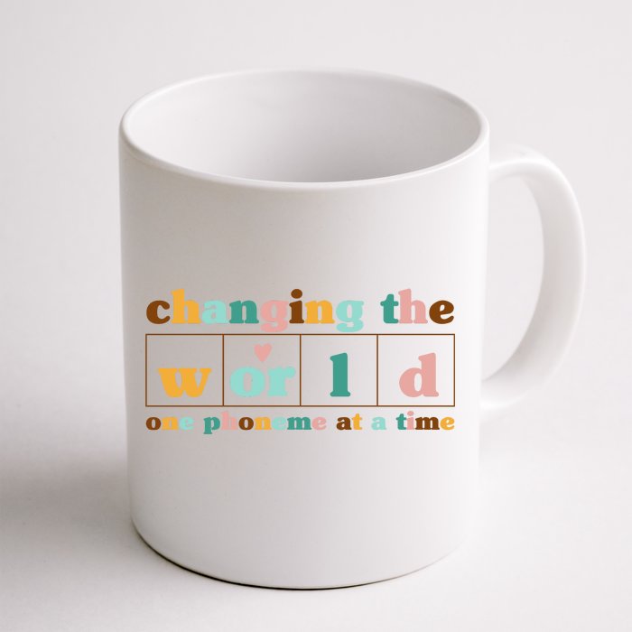 Dyslexia Teacher Changing The World One Phoneme At A Time Front & Back Coffee Mug