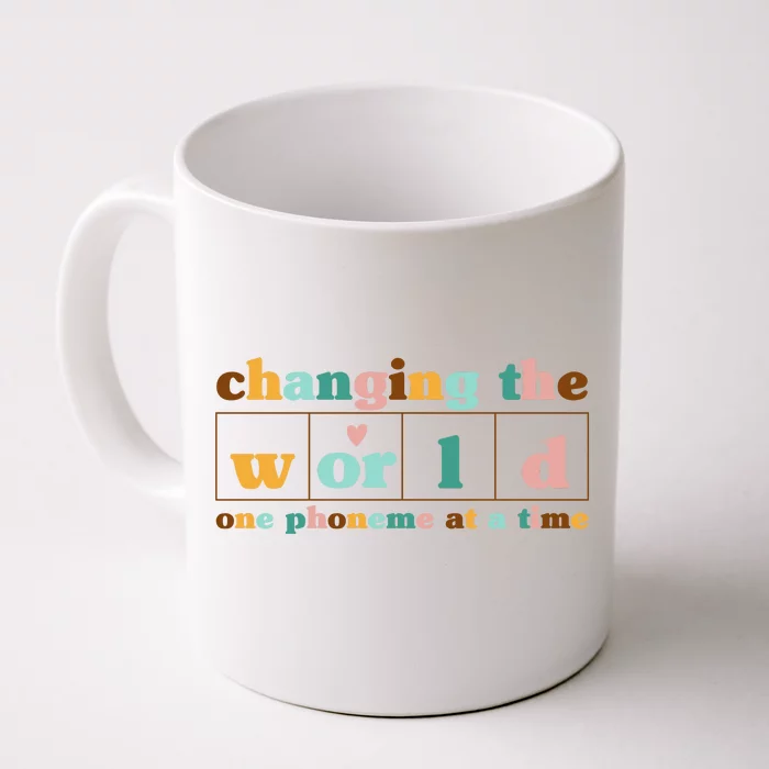 Dyslexia Teacher Changing The World One Phoneme At A Time Front & Back Coffee Mug