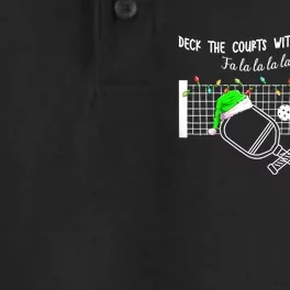 Deck The Courts With Balls And Volleys Christmas Pickleball Dry Zone Grid Performance Polo