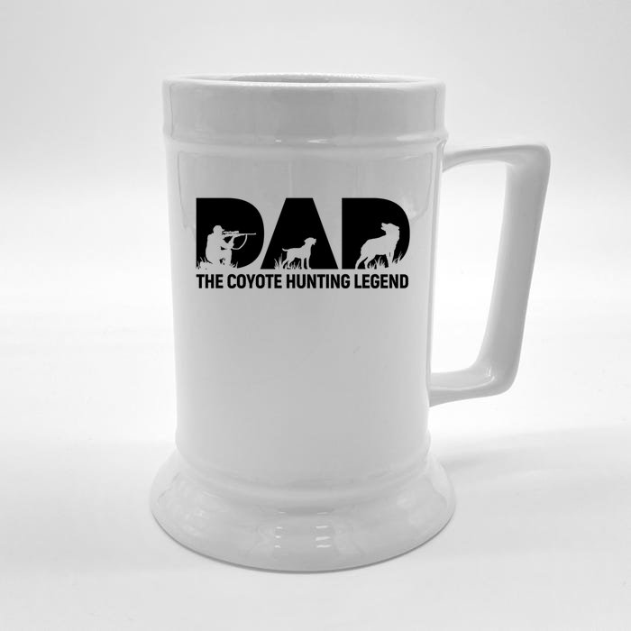 Dad The Coyote Hunting Legend Gift Front & Back Beer Stein