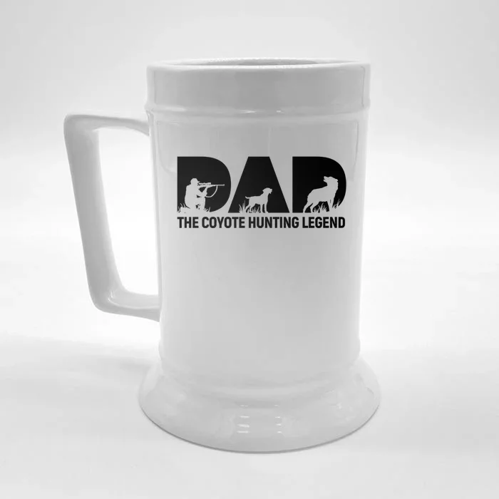 Dad The Coyote Hunting Legend Gift Front & Back Beer Stein