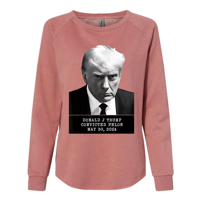 Donald Trump Convicted Felon 2024 Womens California Wash Sweatshirt