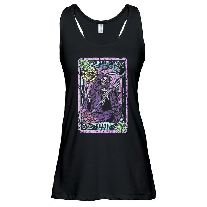 Death Tarot Card Witchcraft Occult Pastel Goth Reaper Ladies Essential Flowy Tank