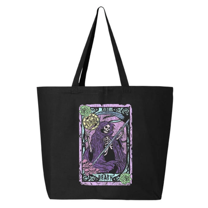 Death Tarot Card Witchcraft Occult Pastel Goth Reaper 25L Jumbo Tote