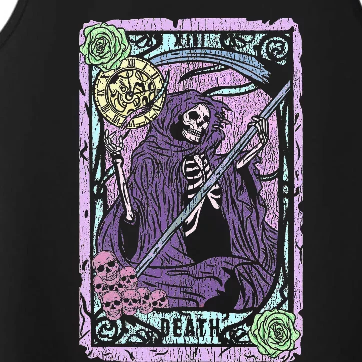 Death Tarot Card Witchcraft Occult Pastel Goth Reaper Performance Tank