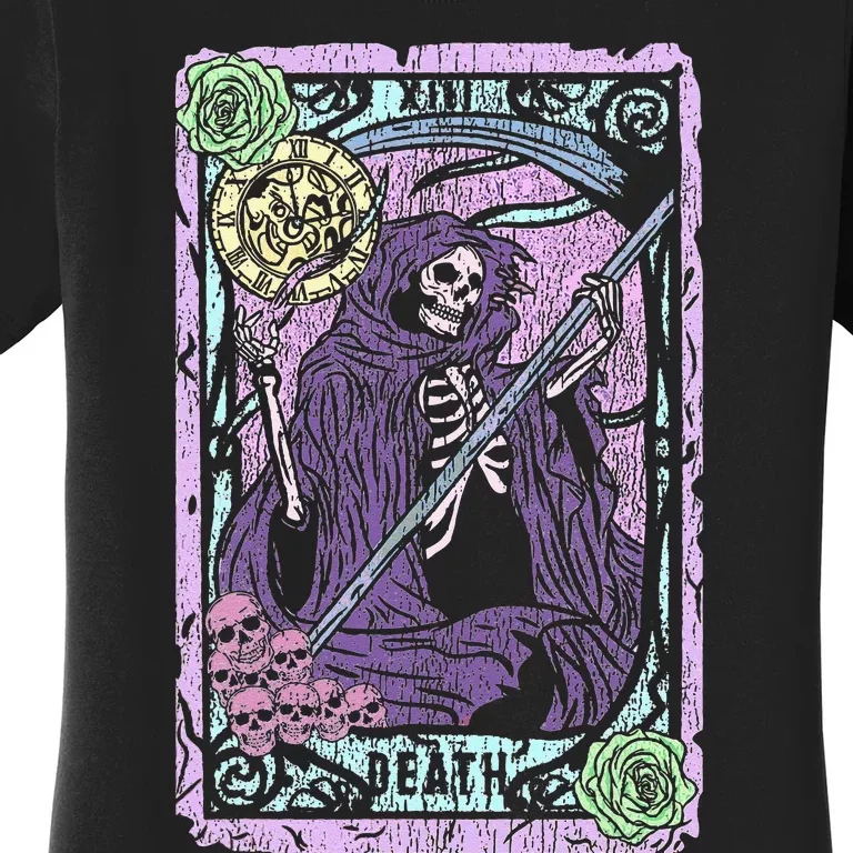 Death Tarot Card Witchcraft Occult Pastel Goth Reaper Women's T-Shirt