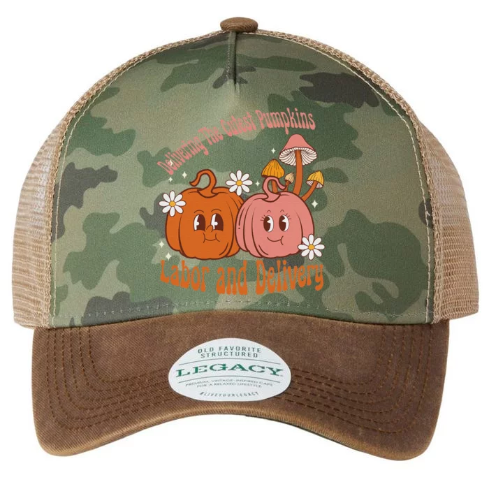 Delivering The Cutest Pumpkins Labor & Delivery Halloween Legacy Tie Dye Trucker Hat