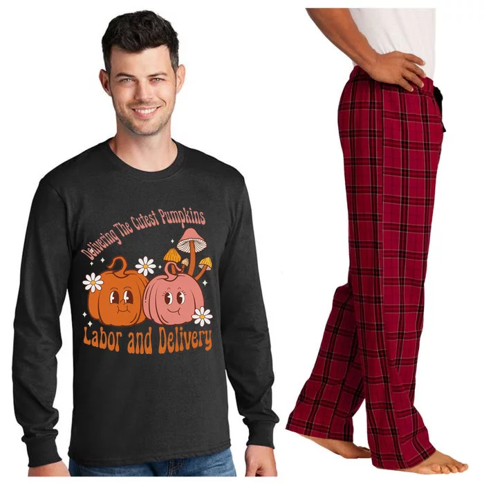 Delivering The Cutest Pumpkins Labor & Delivery Halloween Long Sleeve Pajama Set