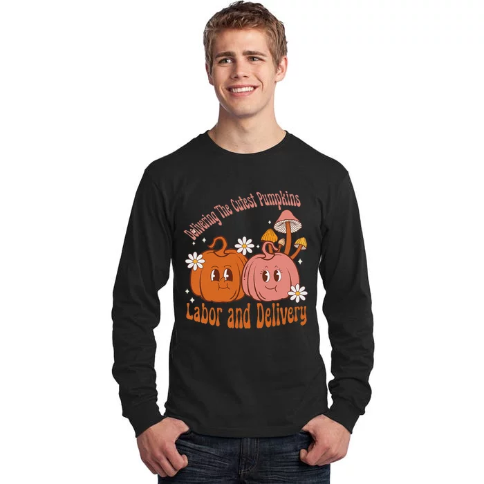 Delivering The Cutest Pumpkins Labor & Delivery Halloween Tall Long Sleeve T-Shirt