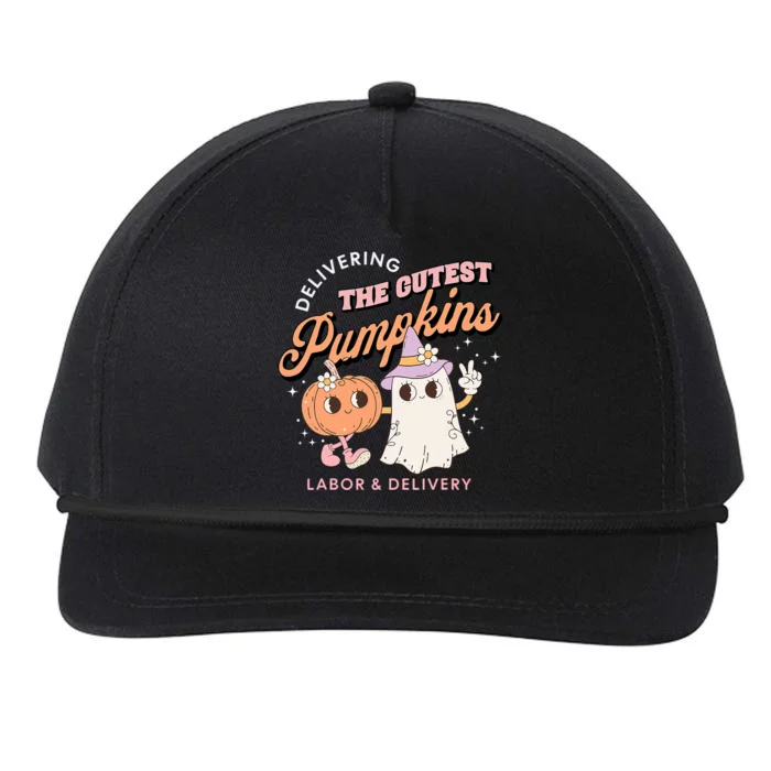 Delivering The Cutest Pumpkins Labor & Delivery Halloween Snapback Five-Panel Rope Hat