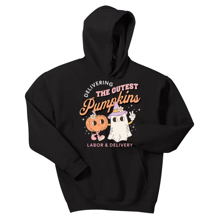 Delivering The Cutest Pumpkins Labor & Delivery Halloween Kids Hoodie