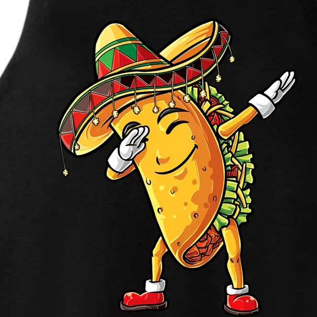 Dabbing Taco Cinco De Mayo Funny Mexican Food Dab Ladies Tri-Blend Wicking Tank