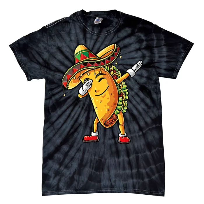 Dabbing Taco Cinco De Mayo Funny Mexican Food Dab Tie-Dye T-Shirt