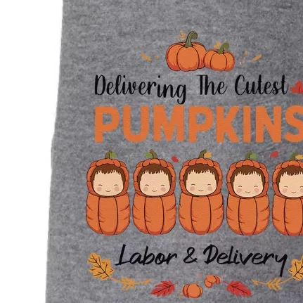 Delivering The Cutest Pumpkins Labor & Delivery Halloween Doggie 3-End Fleece Hoodie