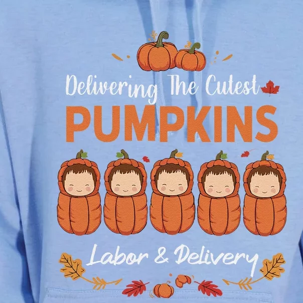 Delivering The Cutest Pumpkins Labor & Delivery Halloween Unisex Surf Hoodie