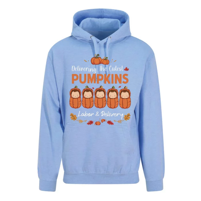 Delivering The Cutest Pumpkins Labor & Delivery Halloween Unisex Surf Hoodie