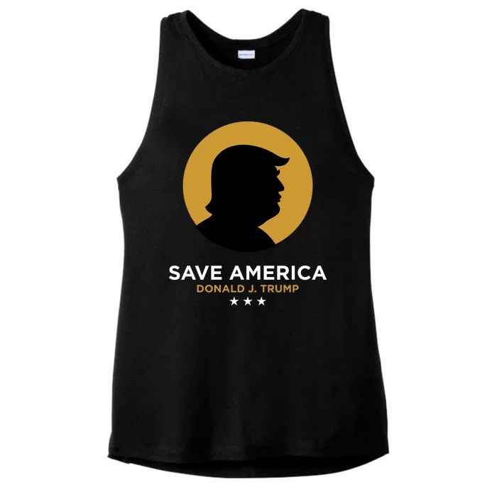 Donald Trump Classy Save America Ladies Tri-Blend Wicking Tank