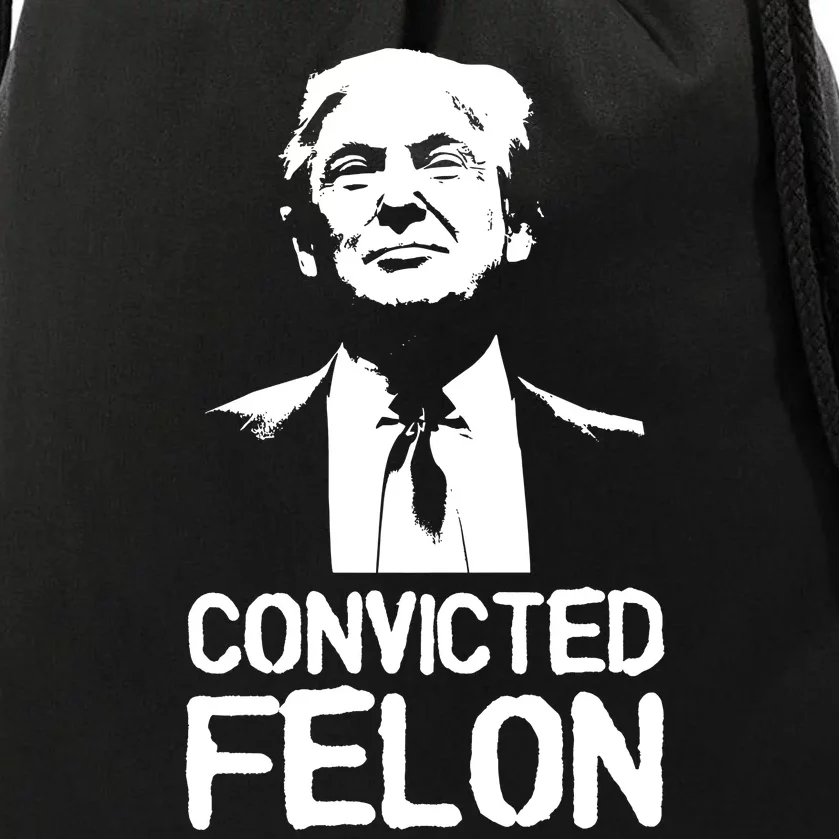 Donald Trump Convicted Felon Stencil Graffiti Drawstring Bag