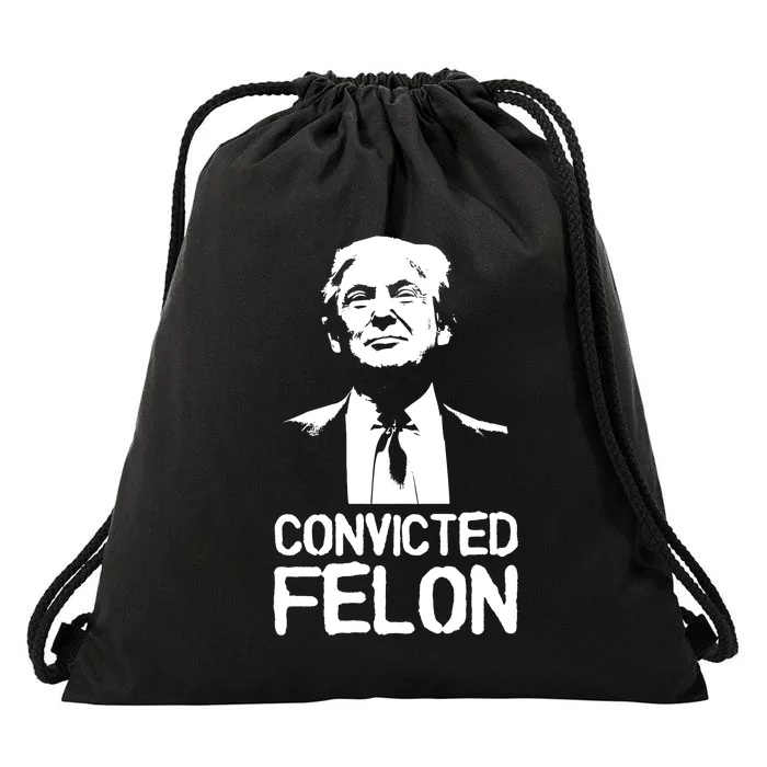 Donald Trump Convicted Felon Stencil Graffiti Drawstring Bag