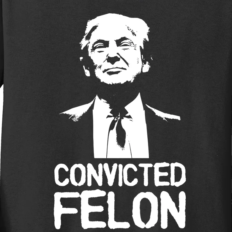 Donald Trump Convicted Felon Stencil Graffiti Kids Long Sleeve Shirt