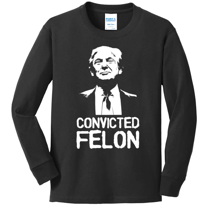 Donald Trump Convicted Felon Stencil Graffiti Kids Long Sleeve Shirt