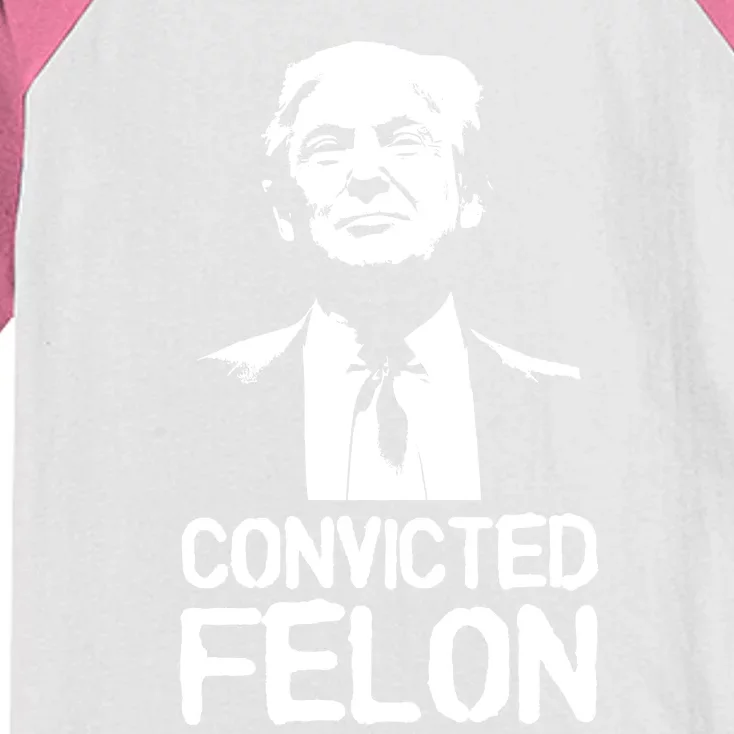 Donald Trump Convicted Felon Stencil Graffiti Kids Colorblock Raglan Jersey